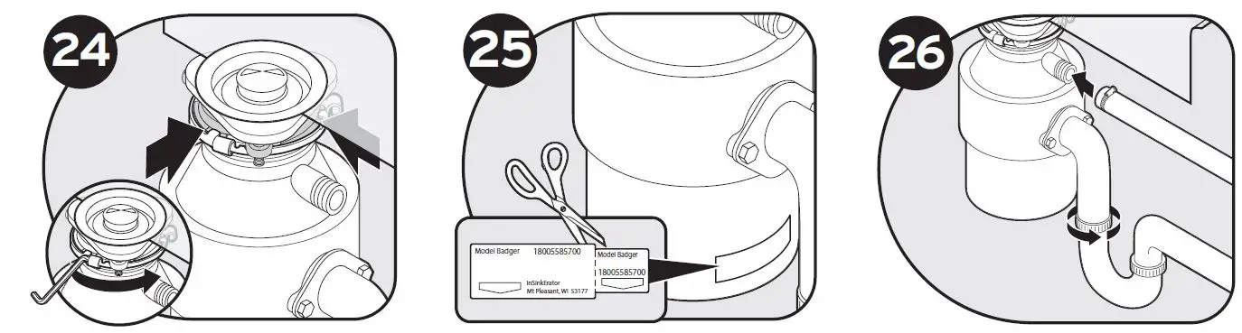 Broyeur à déchets Insinkerator Badger Feed fig 14