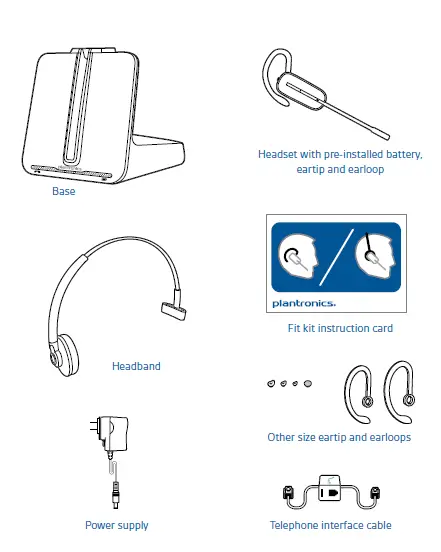 Plantronics-CS540-Casque DECT sans fil-(Poly) - Oreille simple-fig-1