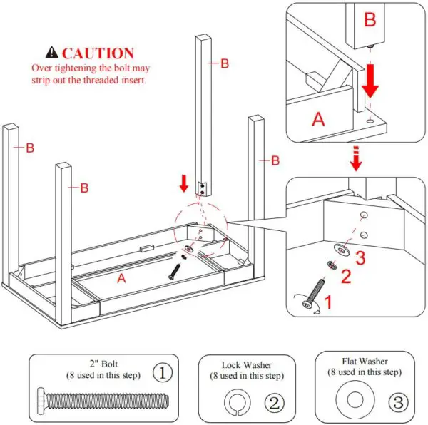 Mainstays Parsons desk Instructions de montage