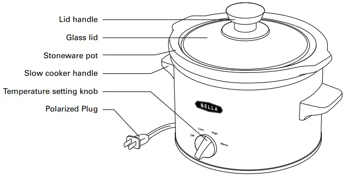 BELLA 17170 Mijoteuse de 1,5 pinte - CUISINE