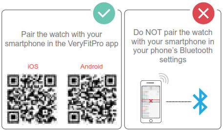 VeryFitPro ID205L Smart Watch - Swipe down qr