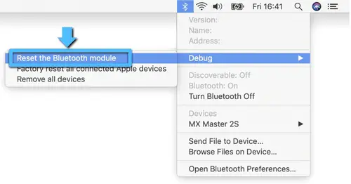 Réinitialiser le module Bluetooth