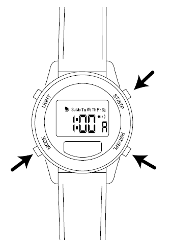 Montre numérique à 4 boutons-fig-4