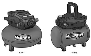 Compresseur d'air portable sans huile McGRAW 57572 3 Gallon