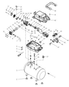 McGRAW 57572 3 Gallon Oil Free Portable Air- Diagram