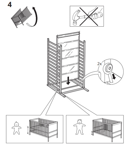 IKEA 302.485.75 Berceau Sundvik - 4