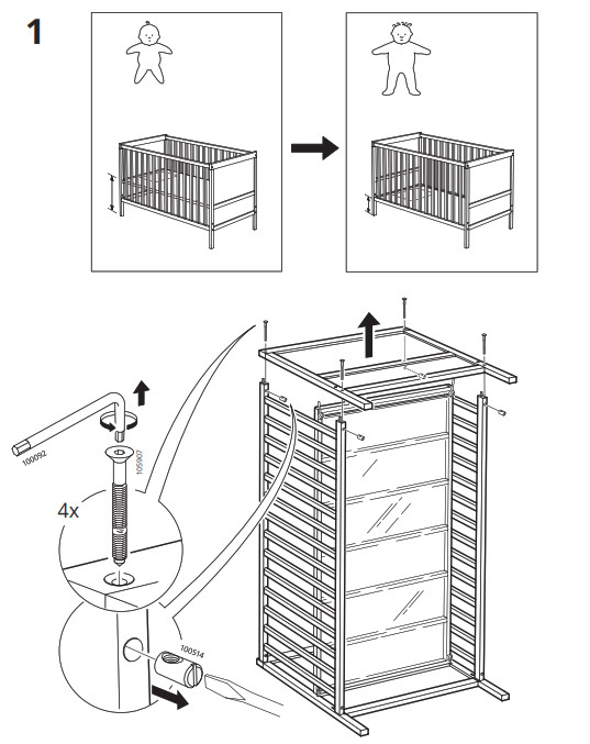 IKEA 302.485.75 Berceau Sundvik - 1-1