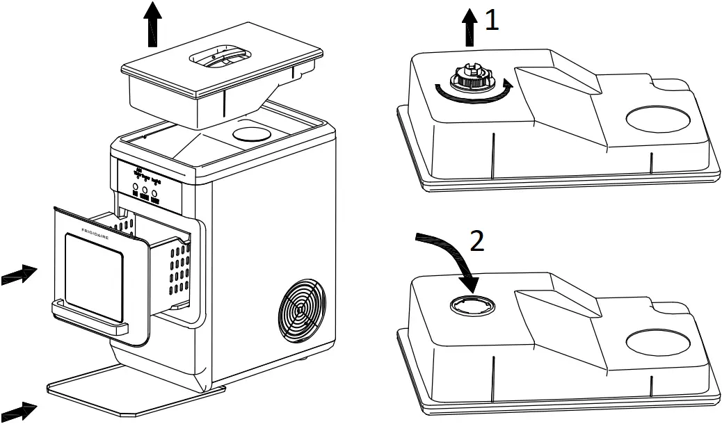 FRIGIDAIRE EFIC235 - UTILISATION DE LA MACHINE A GLAÇONS 1