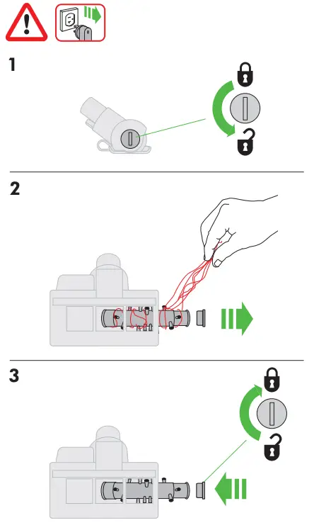 Dégagement des obstructions de la barre de broussailles