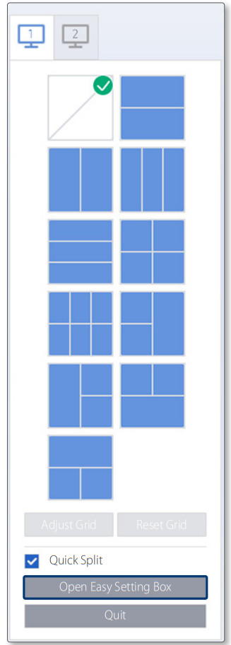 SAMSUNG Easy Setting Box Screen Splitting Application - window2