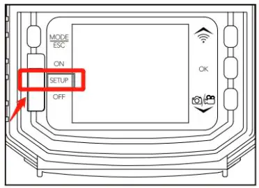 Victure HC500 Trail Camera User Manual - Faites glisser le bouton de l'interrupteur en position SETUP