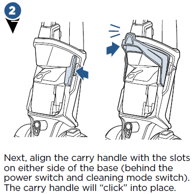 Bissell-Proheat-2x-Revolution-aligner la poignée de transport