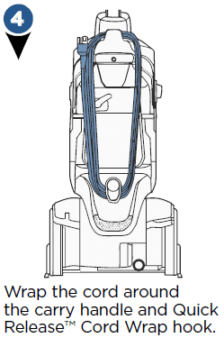Bissell-Proheat-2x-Revolution-Enroulez le cordon autour de l'appareil.