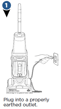 Bissell-Proheat-2x-Revolution-Branchez l'appareil dans une prise de courant correctement mise à la terre.