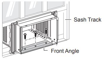 Manuel du propriétaire du climatiseur LG - Fixez l'armoire au seuil intérieur en enfonçant 3 vis de type B à travers l'armoire et dans le seuil.