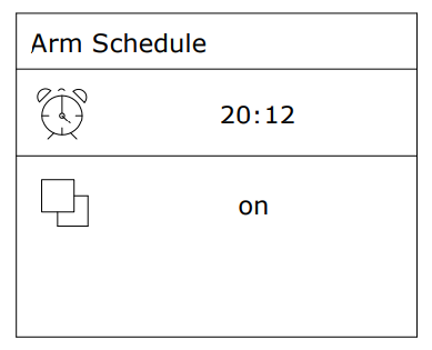 Horaire d'armement