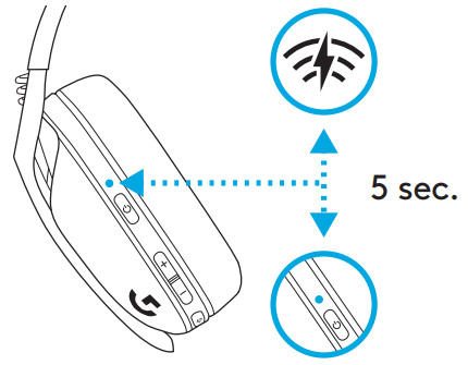 logitech G435 Wireless Gaming Headset - SWITCH BETWEEN 2