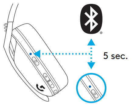 logitech G435 Wireless Gaming Headset - SWITCH BETWEEN 3