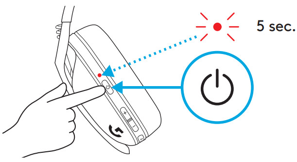 logitech G435 Wireless Gaming Headset - Vérification de la batterie 3