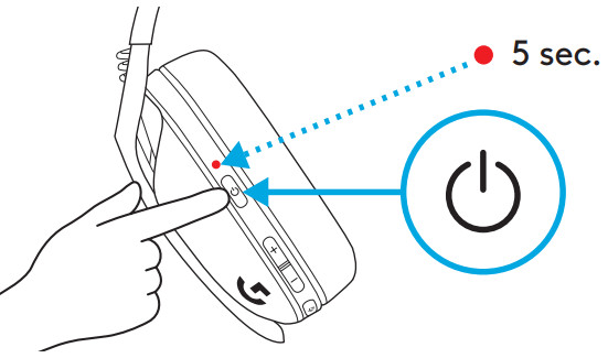 logitech G435 Wireless Gaming Headset -BATTERY CHECK 2