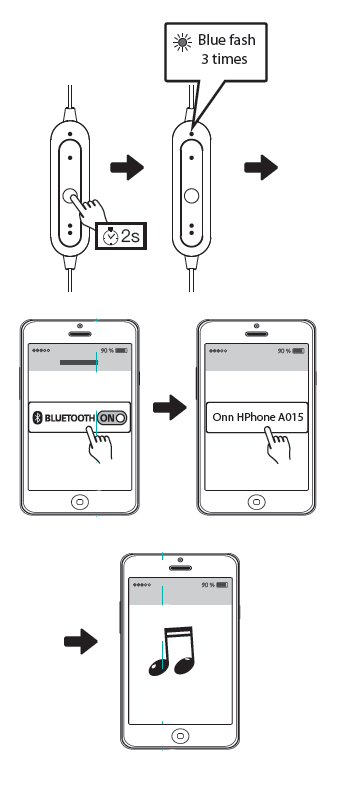 ONN-BLUETOOTH-IN-EAR-HEADPHONES-Bluetooth Connect