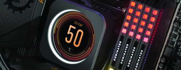 CORSAIR H100i Elite LCD Extreme Performance LCD Liquid CPU Cooler