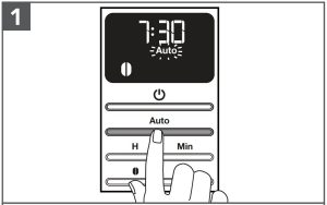 UTILISATION DE L'HEURE AUTOMATIQUE PROGRAMMÉE PRÉCÉDEMMENT