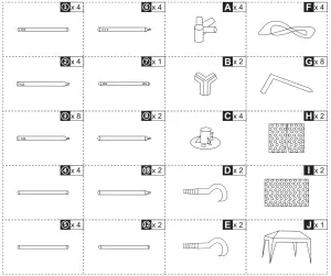 Outsunny 84C-022 3 x 4m Party Tent Outdoor Gazebo Garden Canopy Party Wedding Shelter - parts2