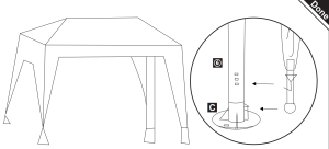 Outsunny 84C-022 3 x 4m Party Tent Outdoor Gazebo Garden Canopy Party Wedding Shelter - instalation13