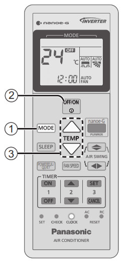 Climatiseur Panasonic - Fonctionnement de base 1