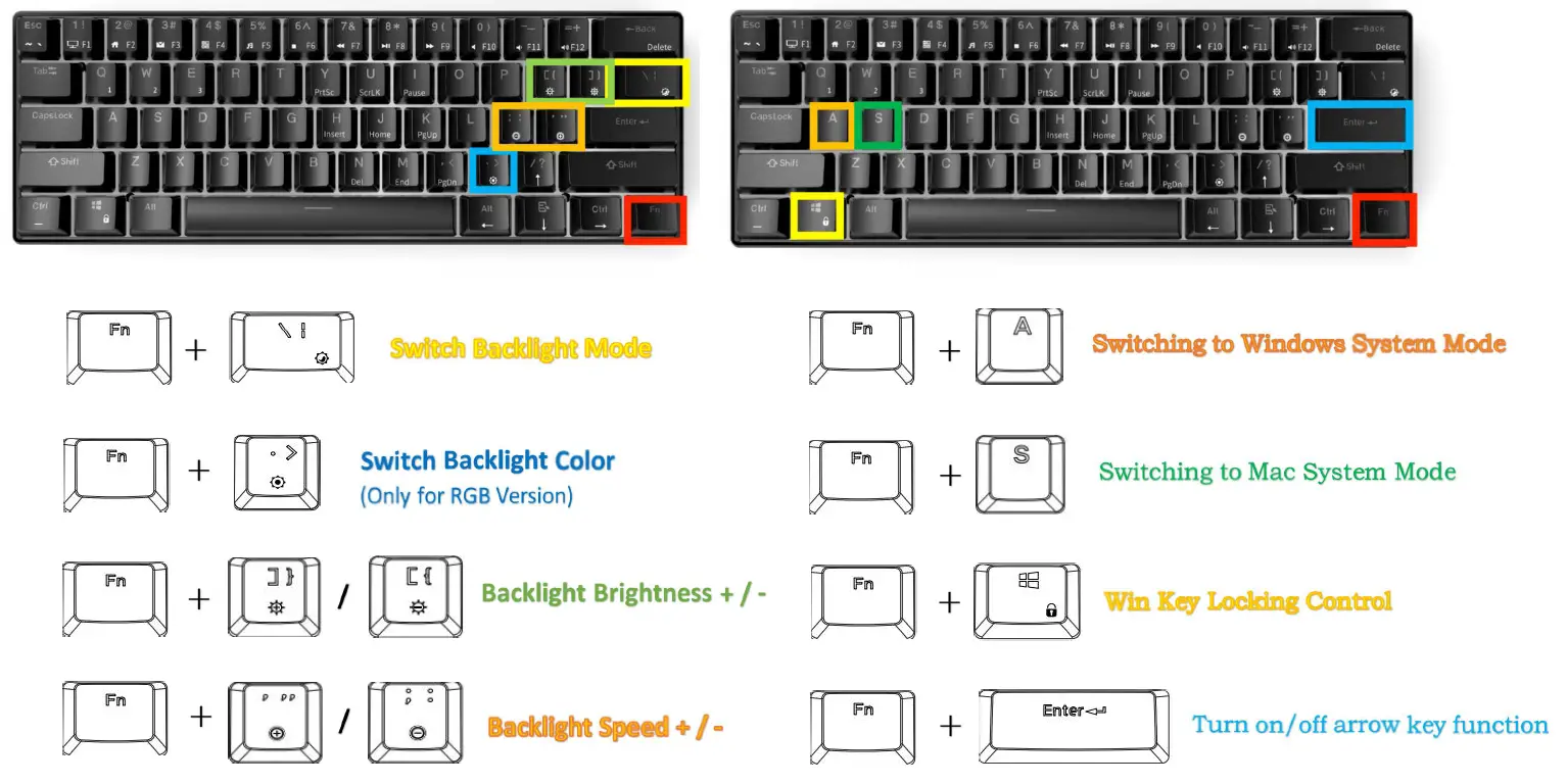 RK ROYAL KLUDGE RK61 Clavier mécanique de jeu 3