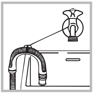 Lave-linge Hotpoint - Raccordement du tuyau de vidange3