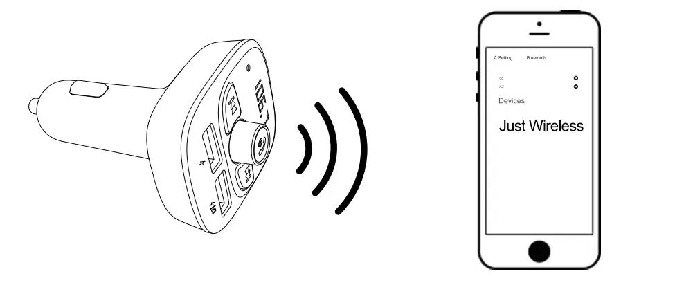 JUST WIRELESS 20087 Émetteur FM Bluetooth mains libres sans fil fig4