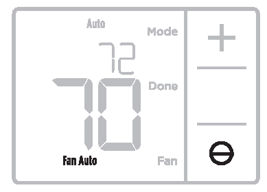 Paramètres de fonctionnement du ventilateur