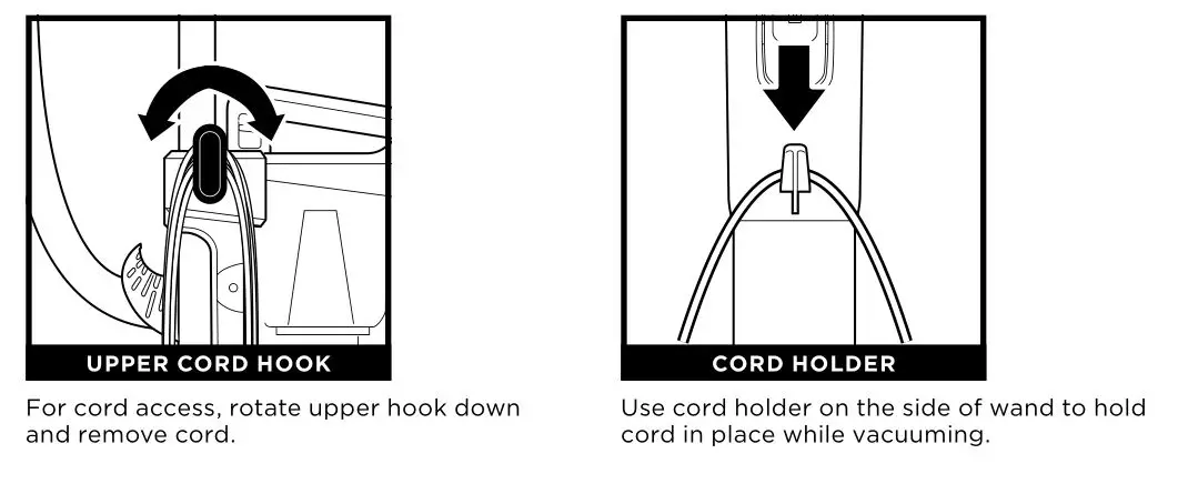 Guide d'utilisation de l'aspirateur Shark - CORDON D'ALIMENTATION