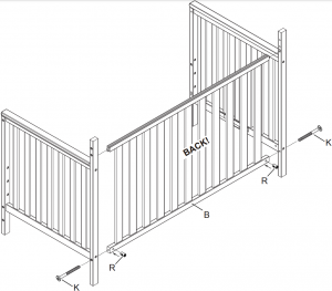 Delta Children 4 in 1 Crib back