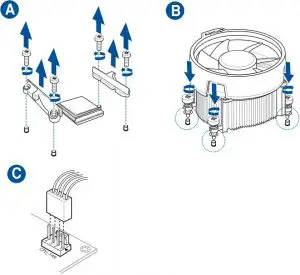 Installer le ventilateur de l'unité centrale