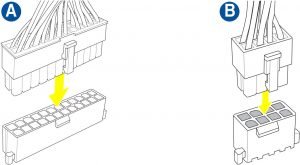 Installation des connecteurs d'alimentation ATX