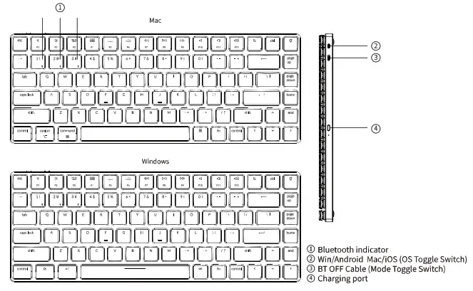 Keychron K3 Bluetooth Mechanical Keyboard - clavier