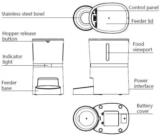 WellToBe-A36-Automatic-Pet-Feeder-FIG-1 (en anglais)