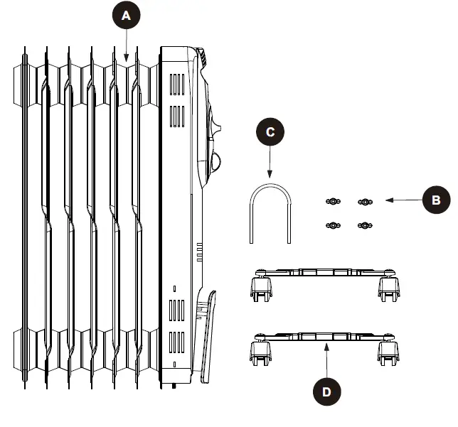 UTILITECH CYWE08-7-Radiateur rempli d'huile-FIG-1