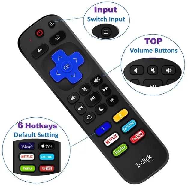 1-clicktech RT-AE07 Télécommande pour Roku TV-fig- (2)