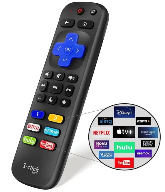 1-clicktech RT-AE07 Télécommande pour TV Roku-produit