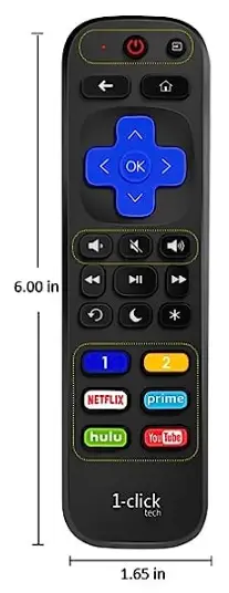 1-clicktech RT-AE07 Télécommande pour TV Roku-fig- (6)