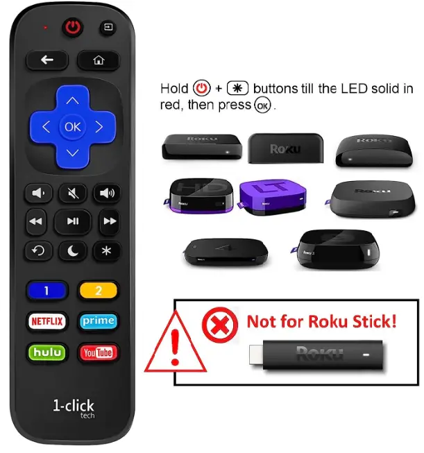 1-clicktech RT-AE07 Télécommande pour Roku TV-fig- (4)