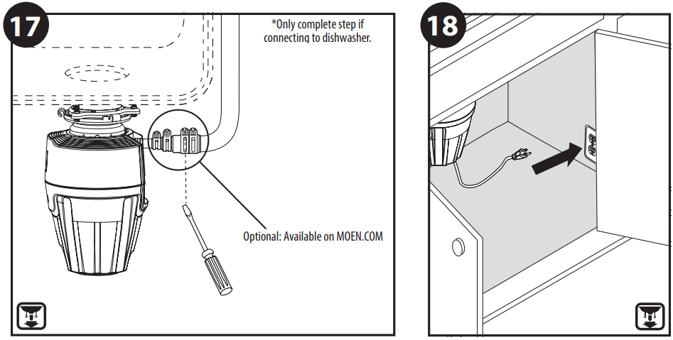 Broyeur d'ordures MOEN GXP50C avec cordon d'alimentation - fig 15