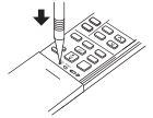 Mitsubishi Electric-Split-Typ-Air-Conditioners - Press-CLOCK-gently-using-a-thin-instrument.