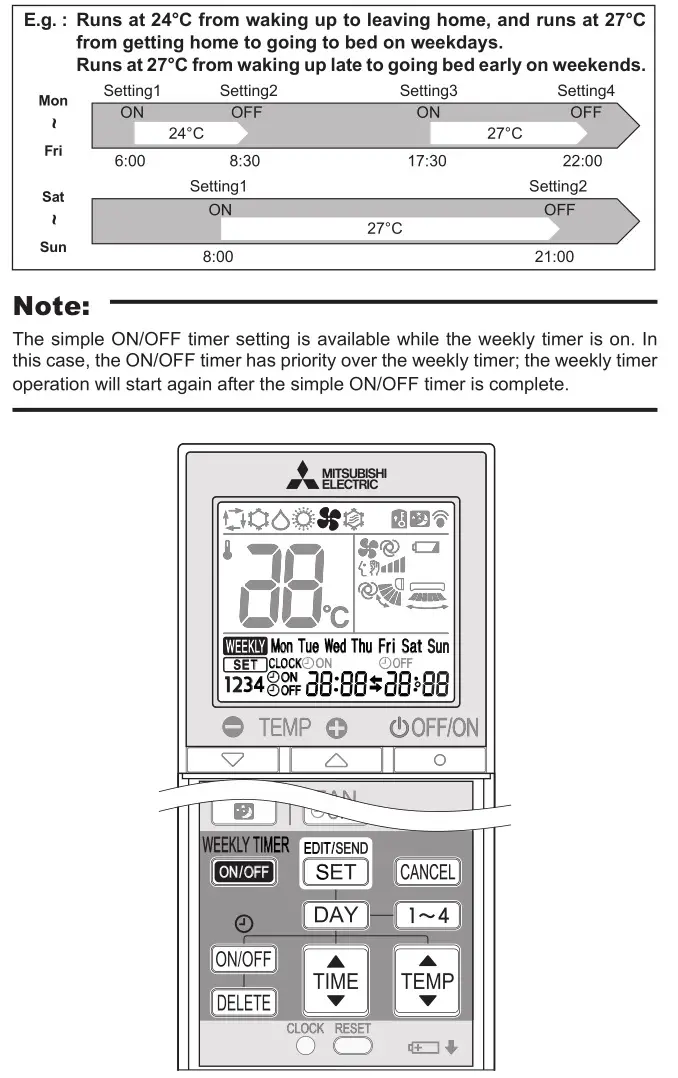 Mitsubishi-Electric-Split-Type-Air-Conditioners-WEEKLY-TIMER-OPERATION