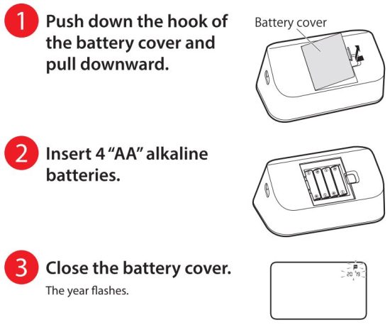 FIG 2 Installer les batteries