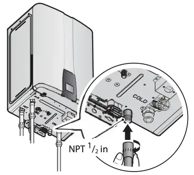 Raccordement de l'évacuation des condensats